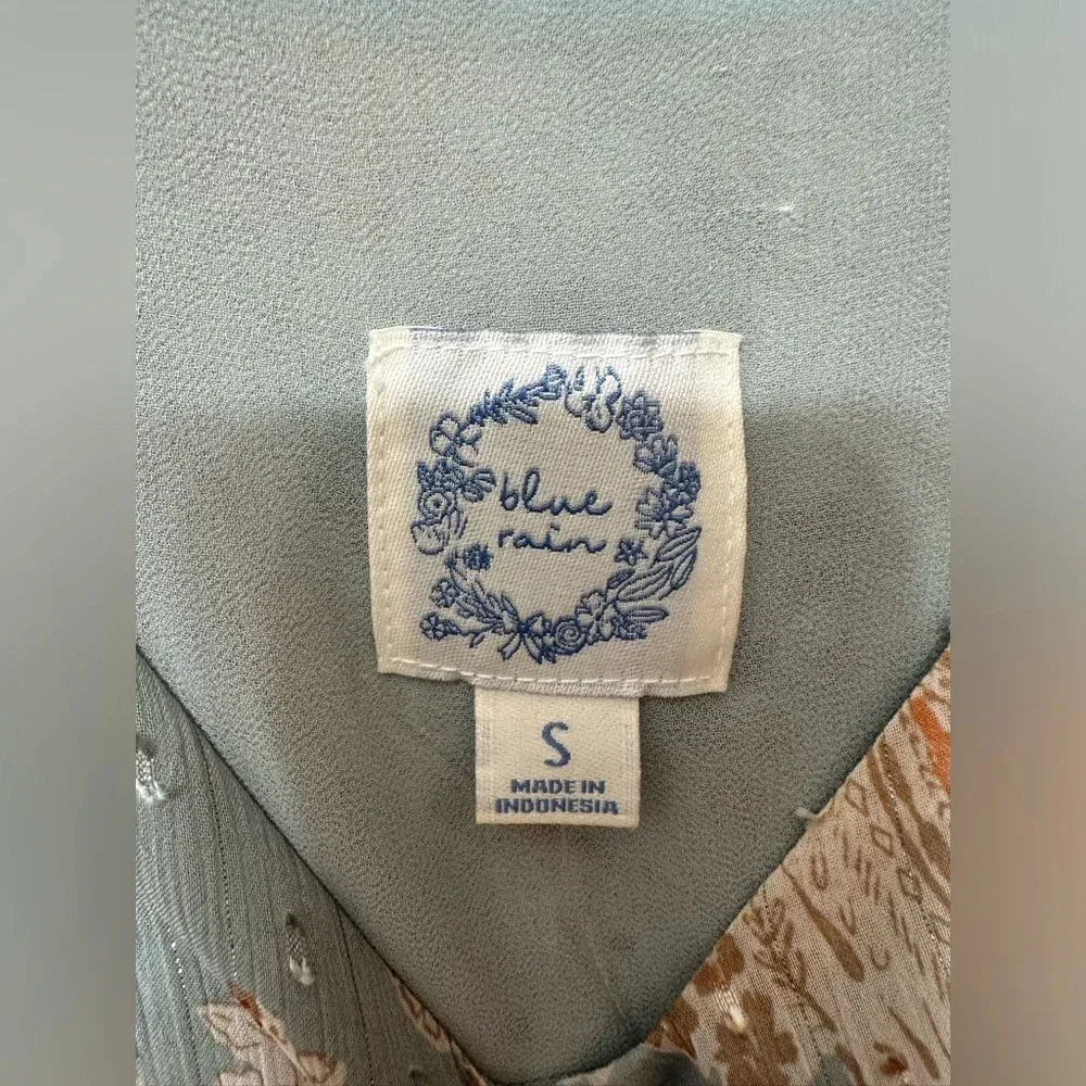 Blue Rain Textured Paisley Print Cami Small - Image 2