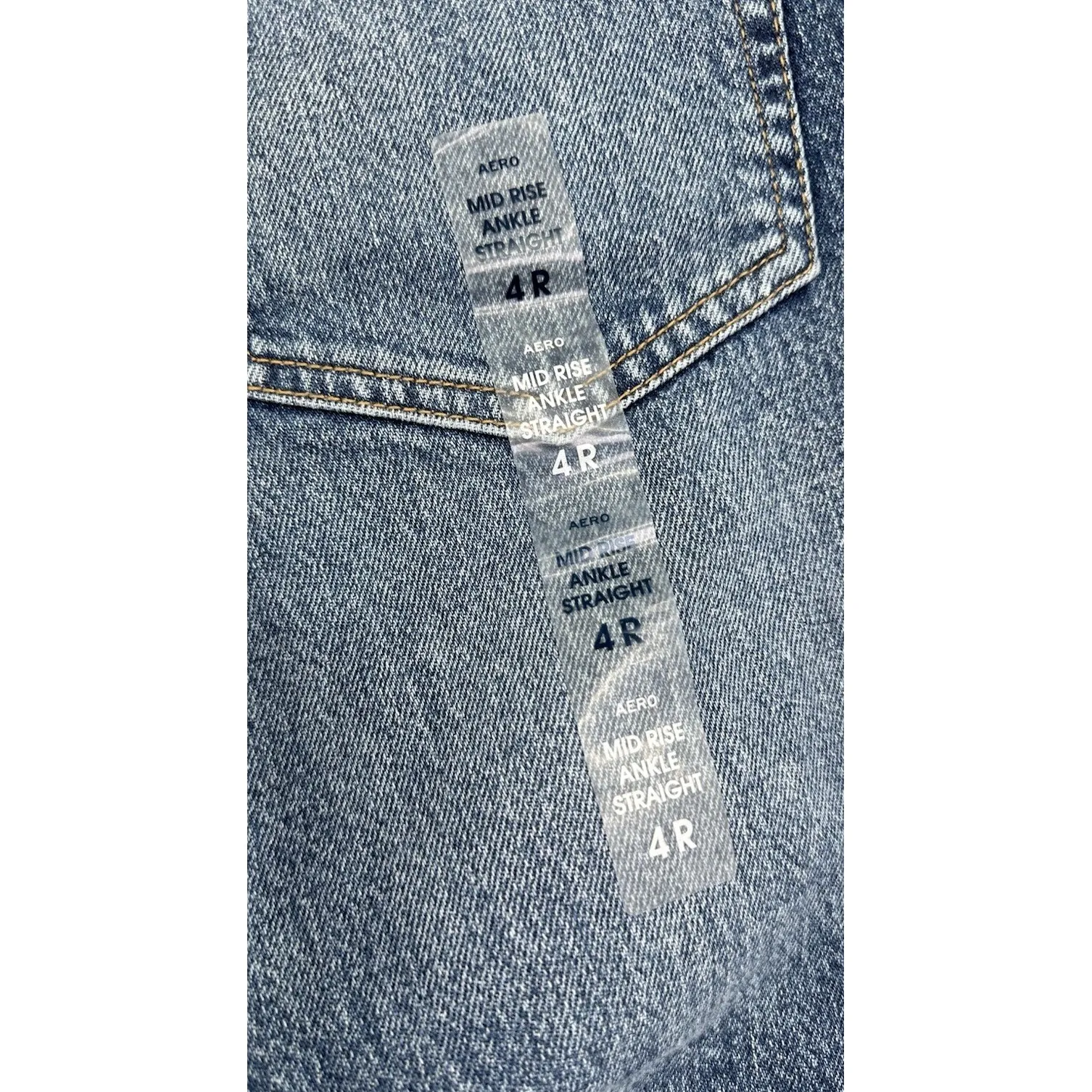 Aeropostale Jeans Women's Sz 4R Mid Rise Ankle Straight Med Wash Normcore NWT - Image 7