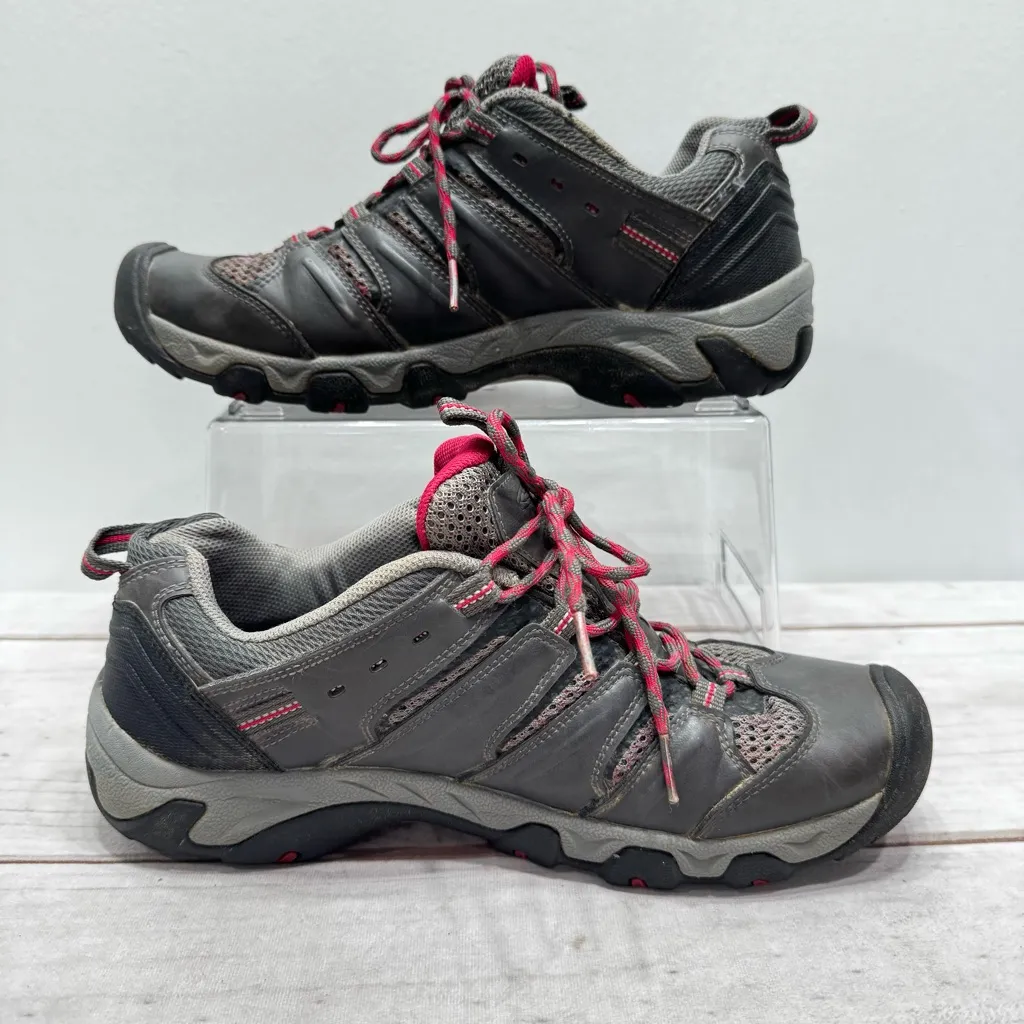 Keen Gray Magenta Hiking Shoes Rubber Sole & Toe Kick Mesh Upper Outdoor Size 11 - Image 3
