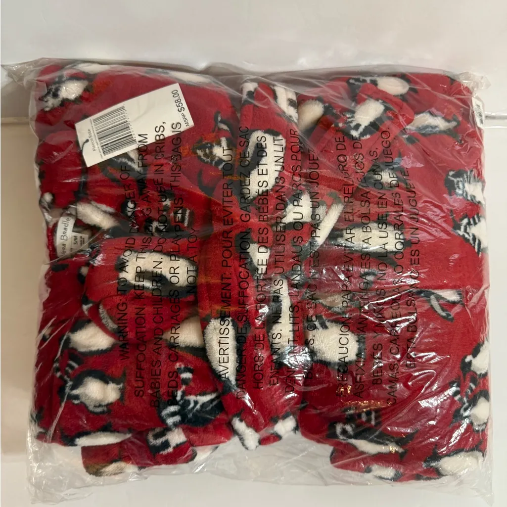 Vera Bradley Penguin Print Long Robe Sz S/M - Image 3