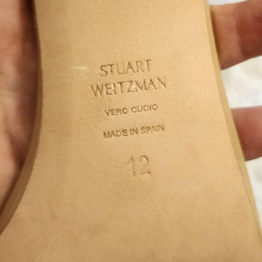 Stuart Weitzman Nearlynude Strap Leather Sandals 12 - Image 7