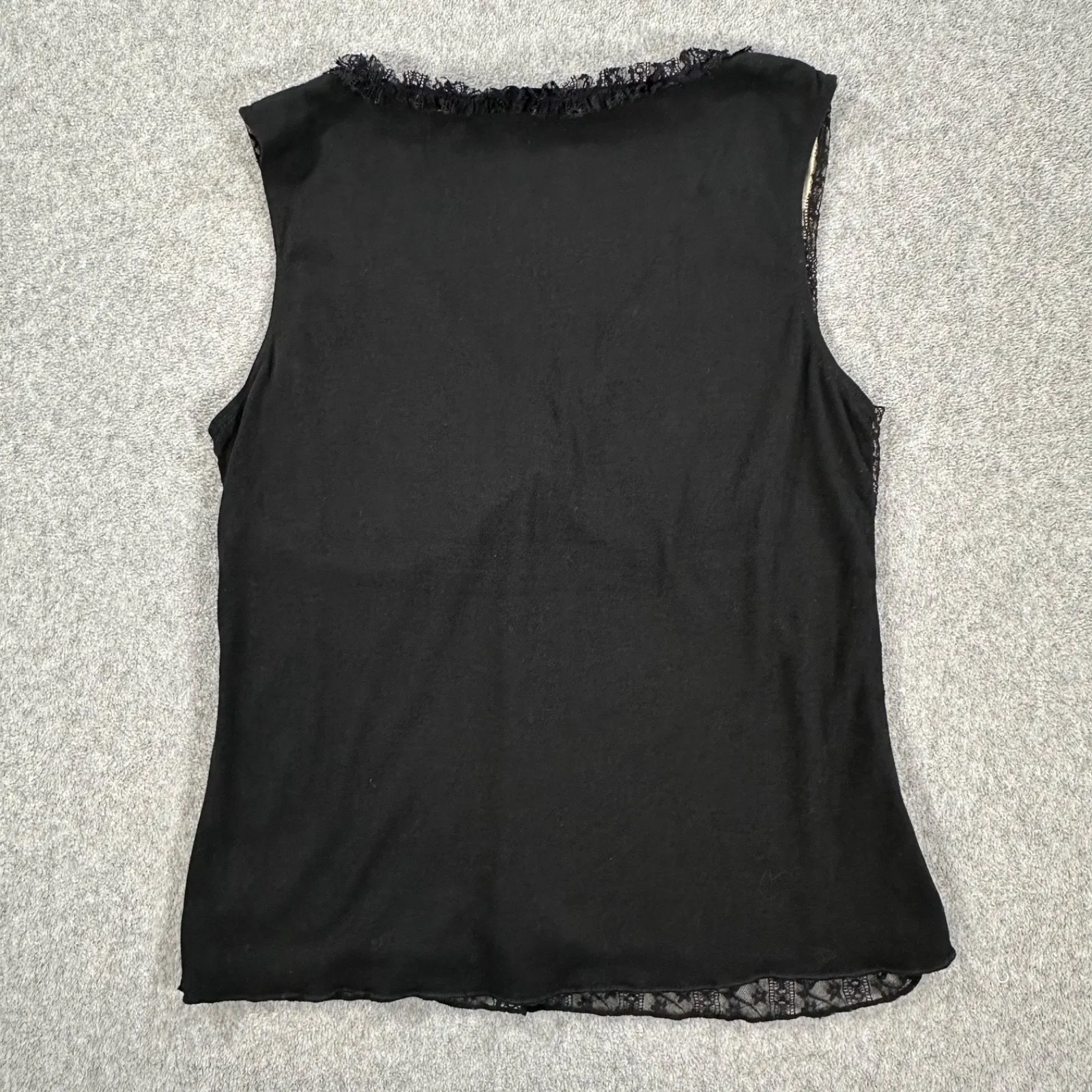 b.i.y.a.y.c.d.a Y2k Lace Overlay Tank Top Size Medium V - Image 8