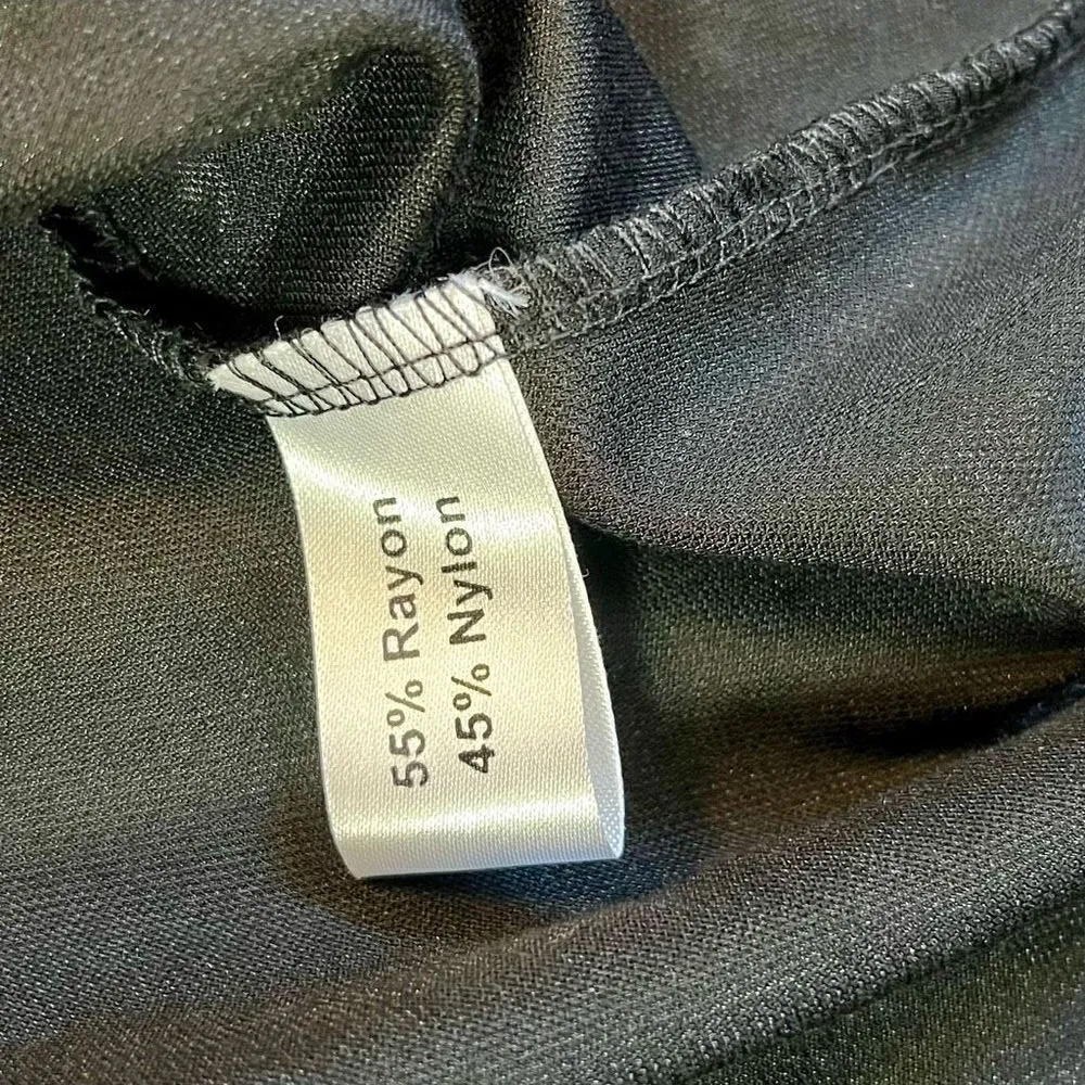 NWT Yak & Yeti Black Short Sleeve Tee Shirt Lace Sleeve Small Medium - Image 11