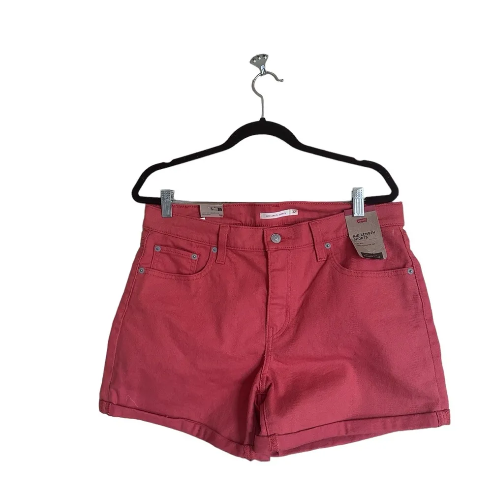 NWT LEVI'S MID LENGTH WOMEN'S SHORTS Color:  Burnt Sienna - Brown - Image 5
