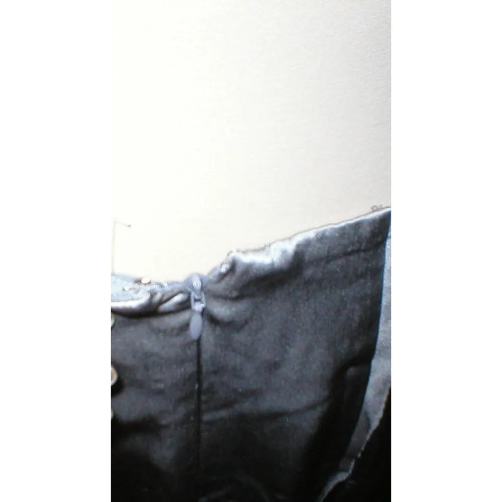 New NWT $498 Womens Silver Silk Skirt Worth New York 8 York Metallic Layered - Image 8