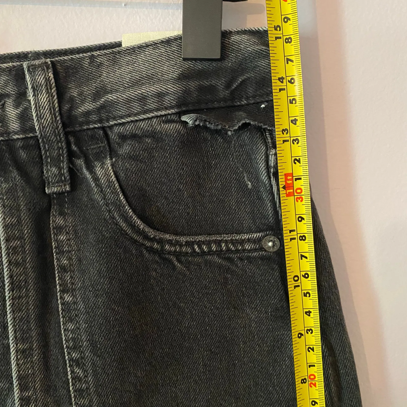 NWT We The Free Gray Wash Bare With Me Denim Mini Skirt Moxie Women's size 25 - Image 11