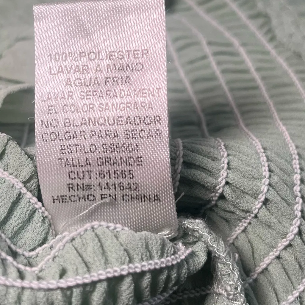 She + Sky Sage Green Ruched Blouse - Image 4
