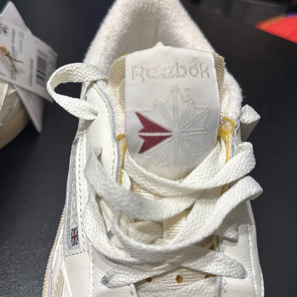 Reebok Club C Revenge Vintage Tennis Cream and White Casual Sneakers - Image 3