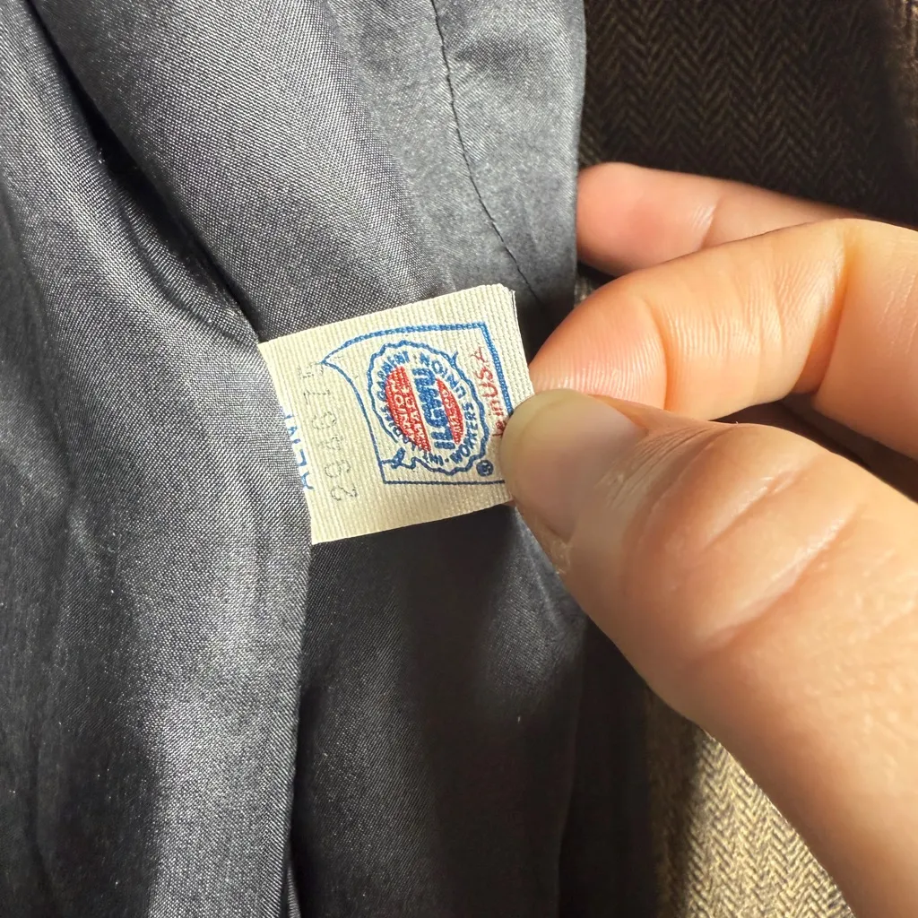 Purple Label Ralph Lauren Vintage Herringbone Women’s Wool Long Coat Sz 12 - Image 13