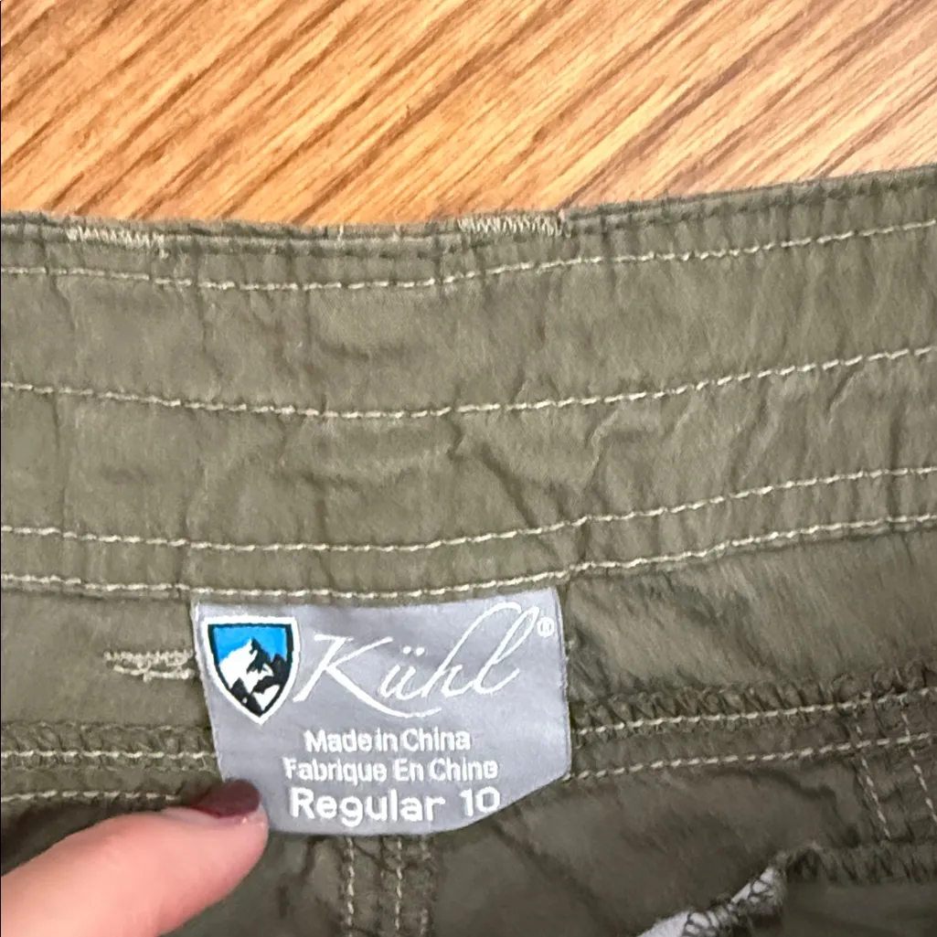 KUHL Women’s Roll-Up Hiking Pants Olive Green Stretch – Size 10 Regular - Image 2