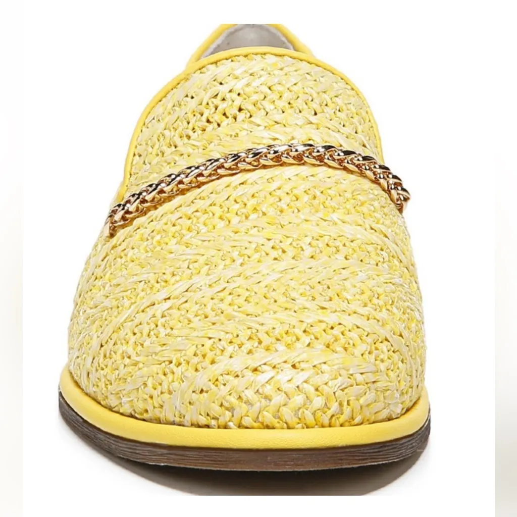 FRANCO SARTO Hanah yellow Raffia Slip On Round Toe Loafers Shoes 8 - Image 2
