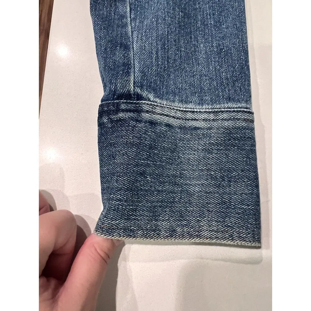 Vintage Jones Sport Retro Jean Jacket Medium Wash Size Medium Cowgirl Festival Blue - Image 7