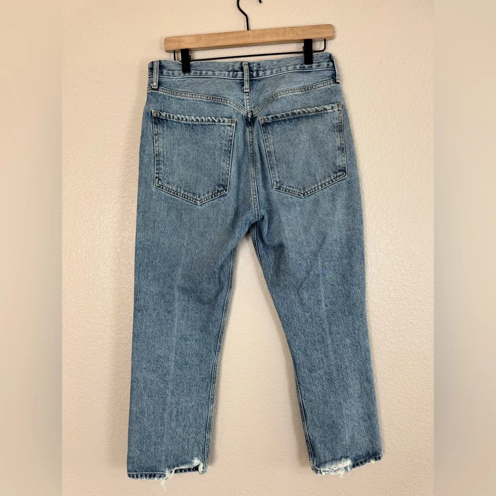 Agolde Jeans Riley High Rise Straight Leg Crop in Emulsion size 30 $188 - Image 7