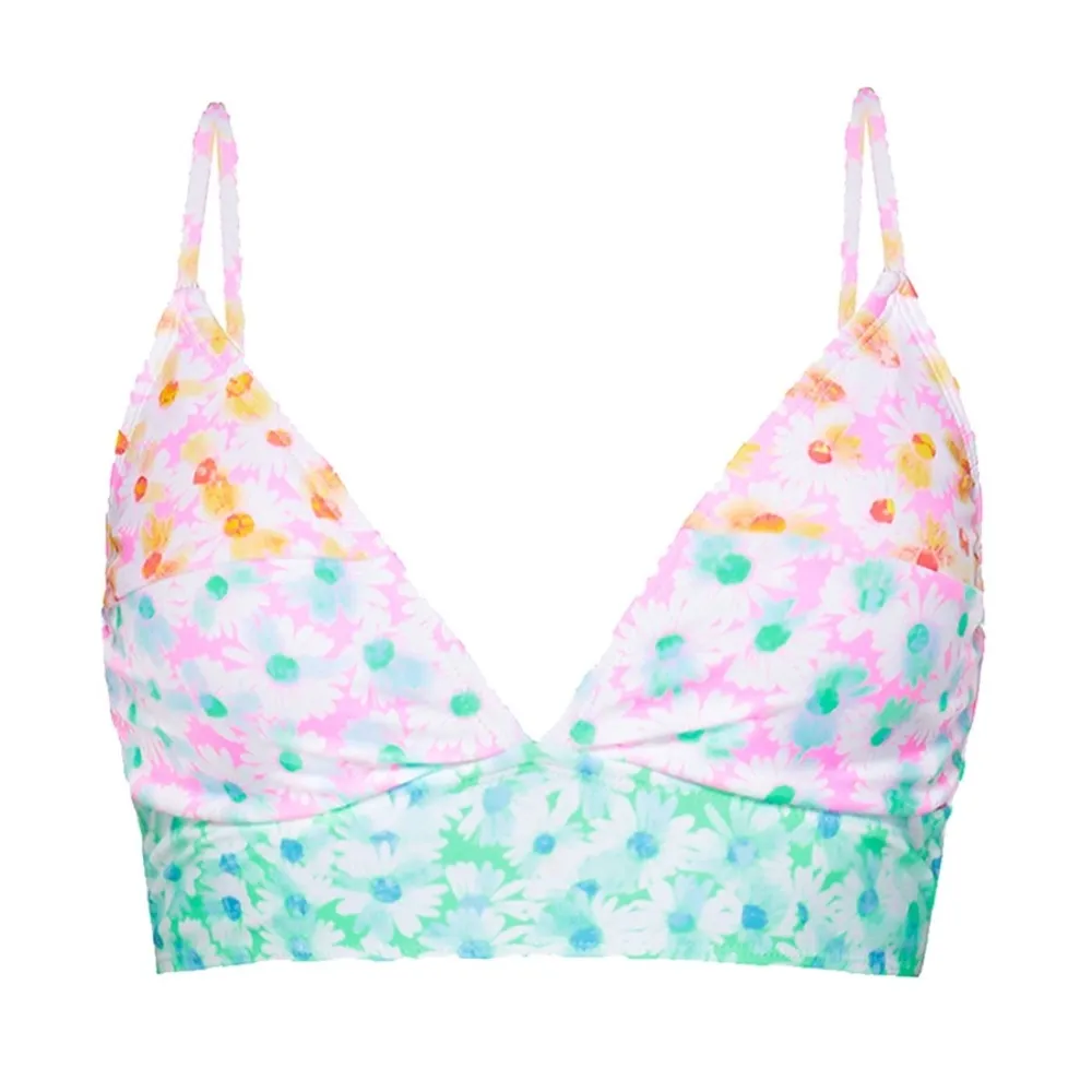 NWT Bikini top Pastel Daisy Longline Swimsuit size small 3 - Image 5