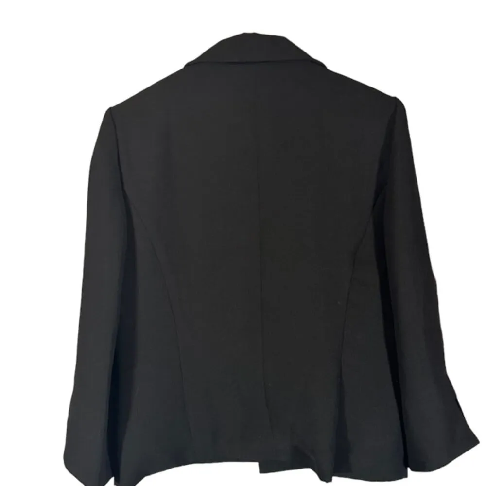 Jessica Howard Black One Button Collared Formal Blazer Jacket Women Sz 8 - Image 2