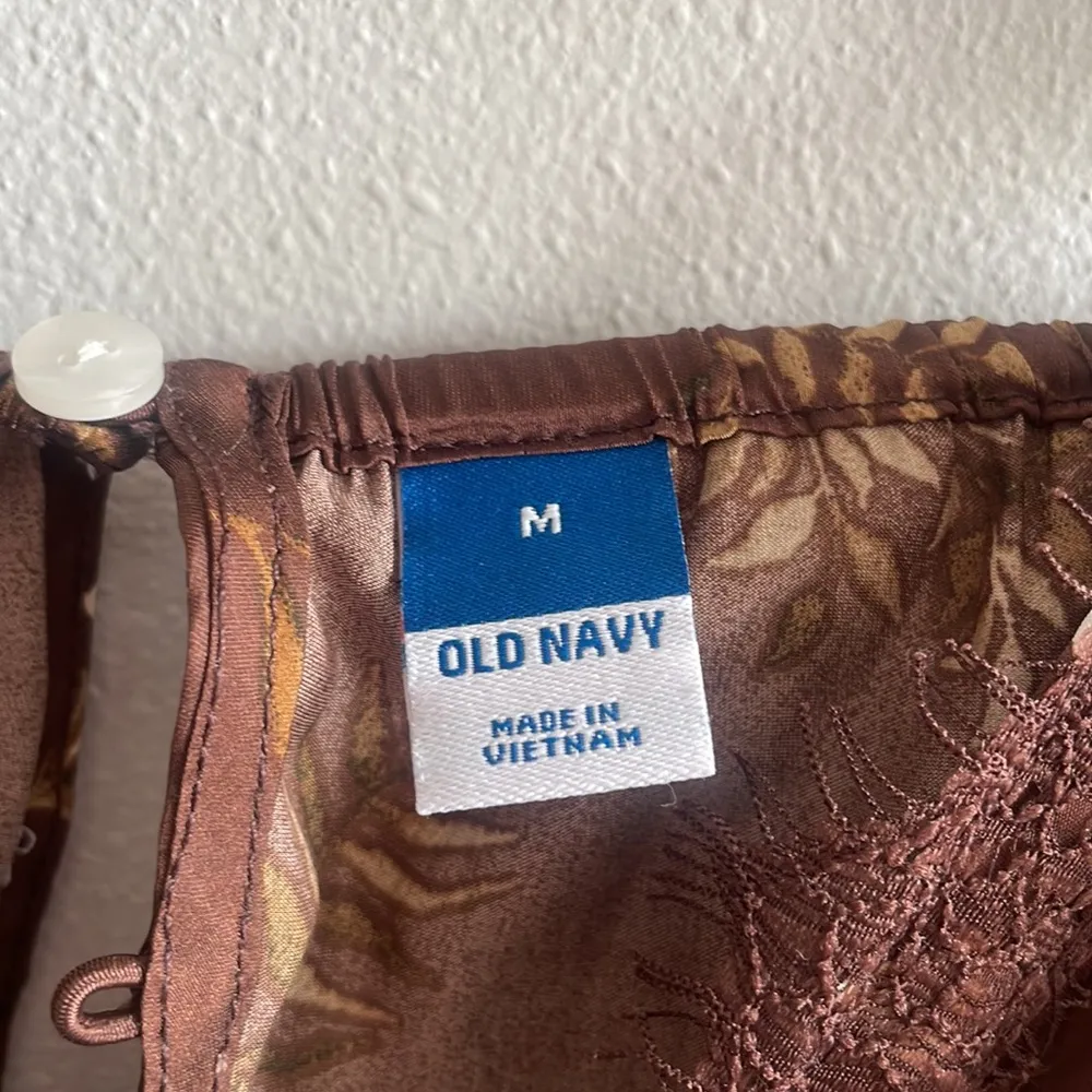 Old Navy Brown Maxi Satin Dress - Image 6