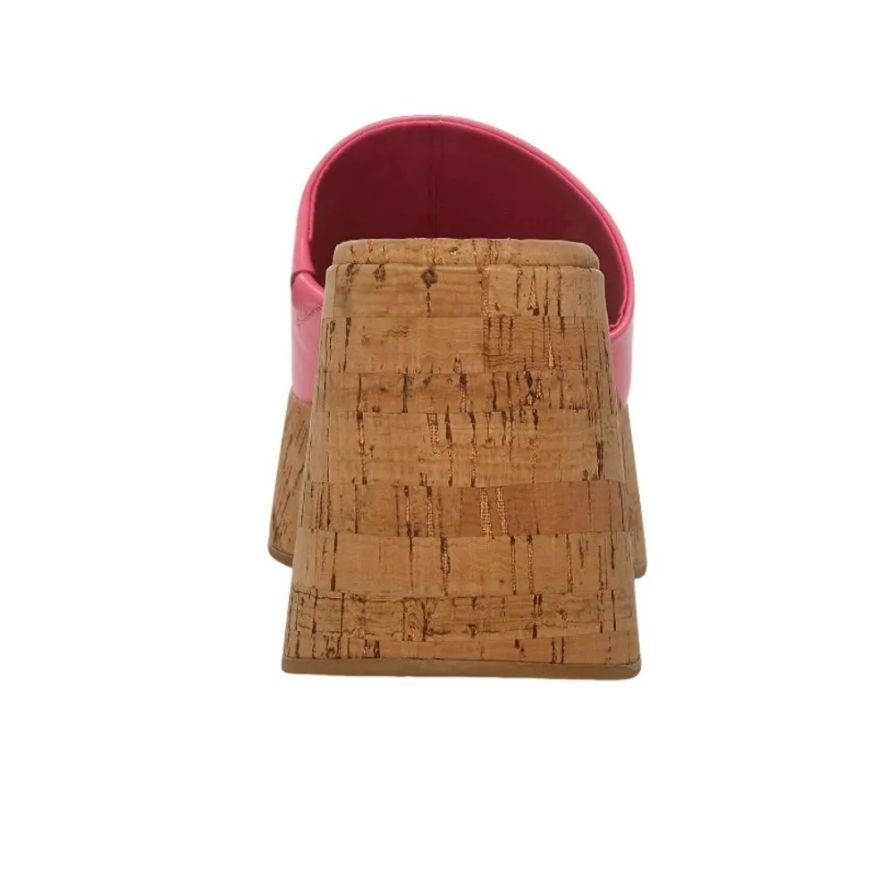 Madden Girl Pink Women's Zaharra Cork Wedge Sandal - Image 2