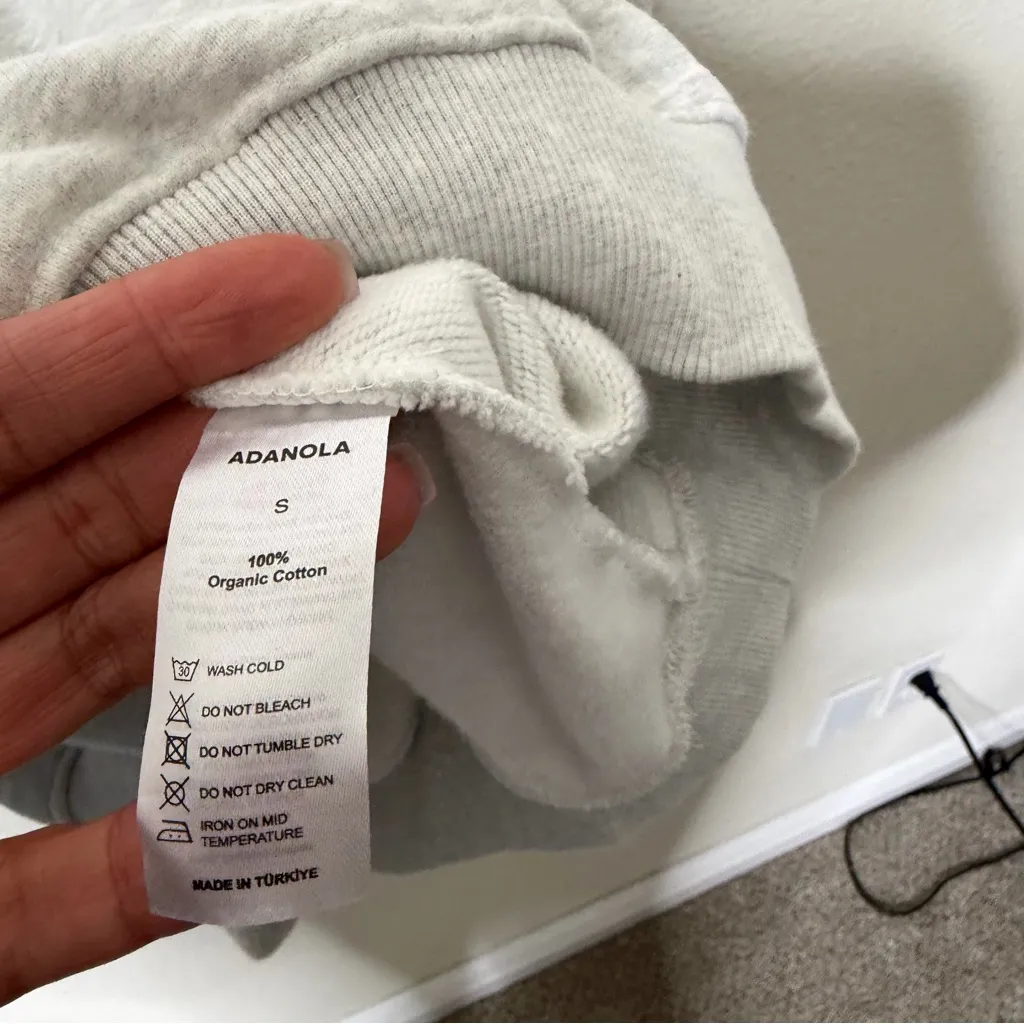 Adanola "A" Oversized Funnel Neck Zip Sweatshirt Light Grey Womens Size S - Image 7