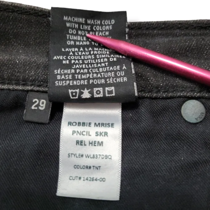 Hudson Skirt Size 29 W31" Waist Robbie Mid Rise Pencil Skirt Raw Hem Denim Skirt - Image 7