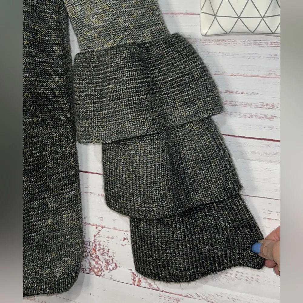 Knox Rose  Tiered Bell Sleeve Turtleneck Sweater Medium - Image 2