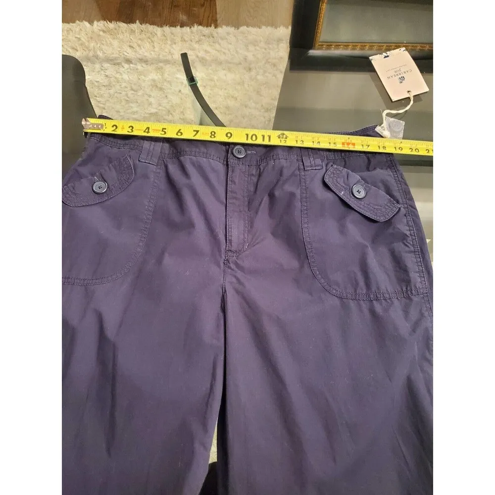 Caribbean Jean Women's Blue Cotton Mid Rise Zippered Straight Legs Pant Size 16 - Image 10