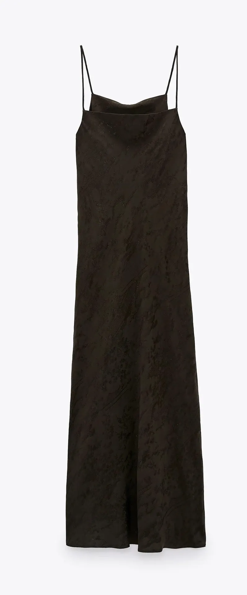 ZARA NWT  Jacquard Dark Green Midi Dress - Image 6