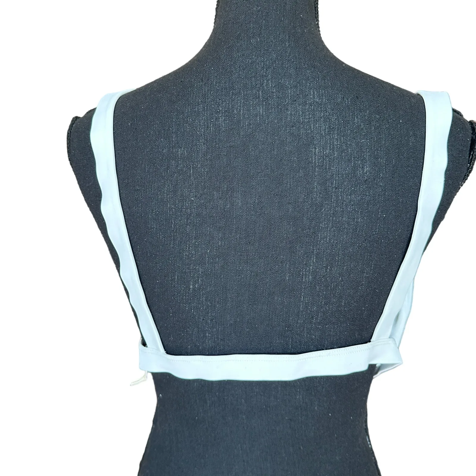 Camila Coelho White Triangle Bikini Top LARGE Plunging Designer Viviana $88 NEW - Image 6