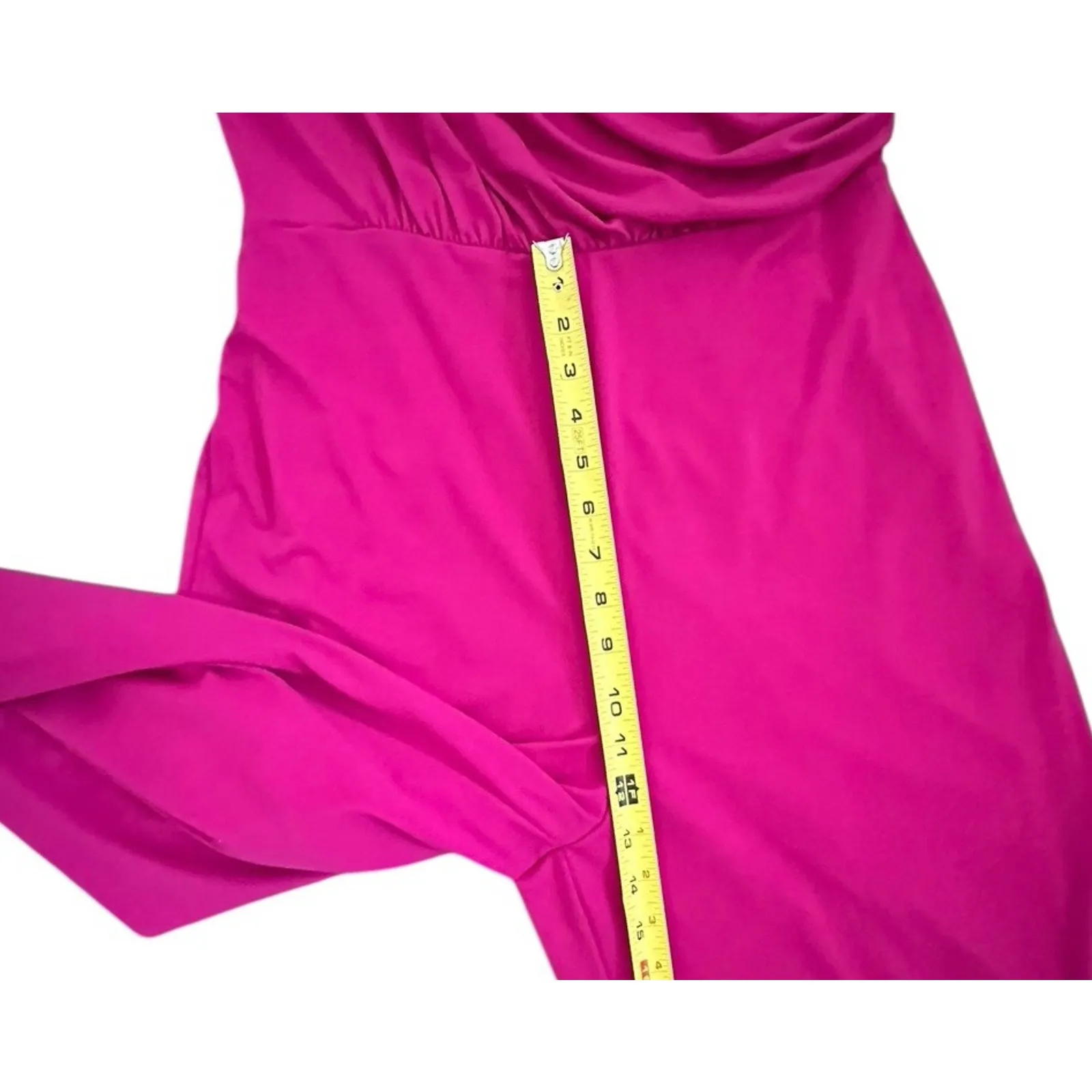 ALEXIA ADMOR Women's Draped Wide-Leg Jumpsuit Pink Size Medium - Image 7