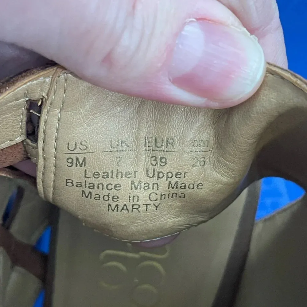 Franco Sarto Cute‎ Cut-Out Peep Toe Booties Marty whiskey Brown size 9 - Image 9