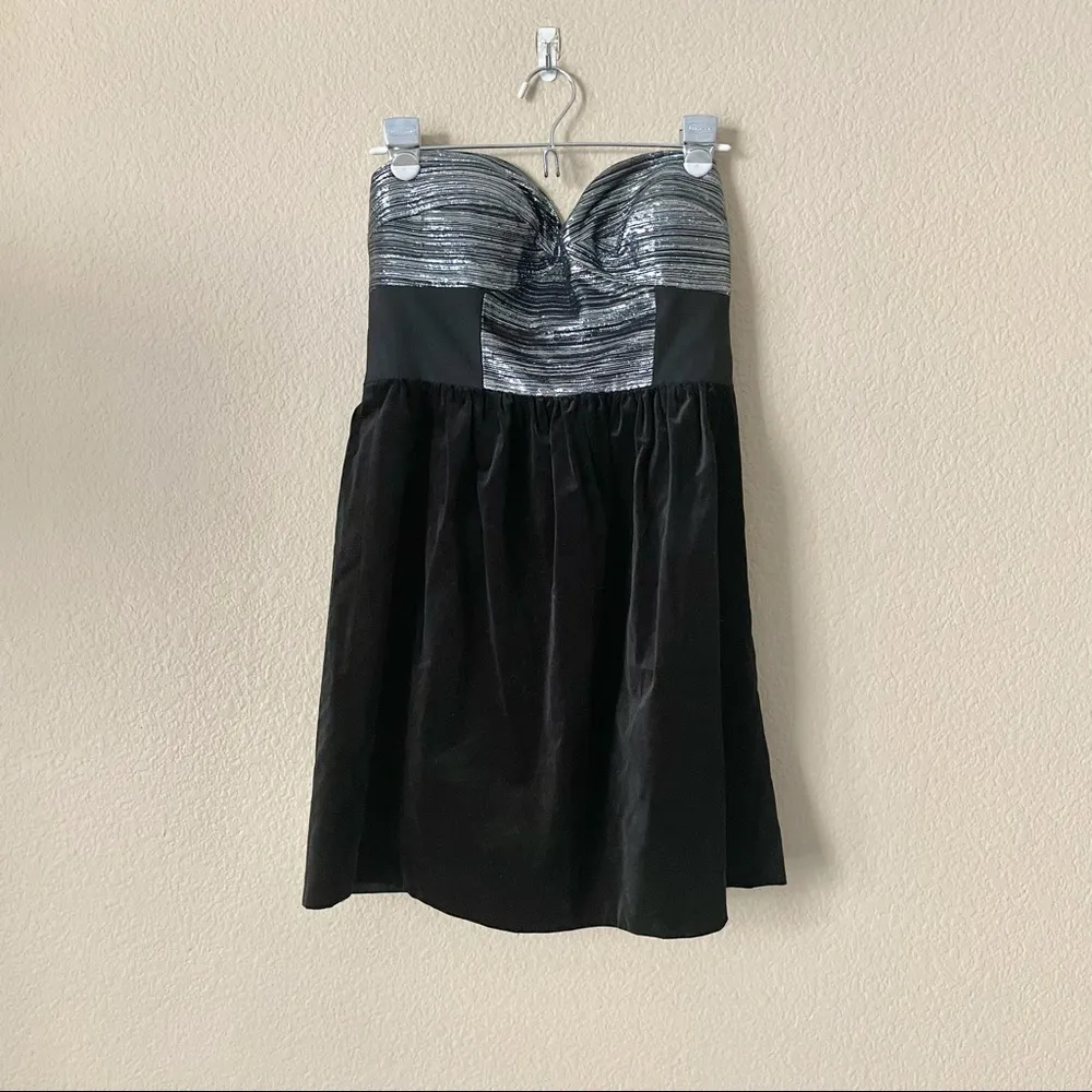 Tibi Black and Silver Velvet Dress - Image 17