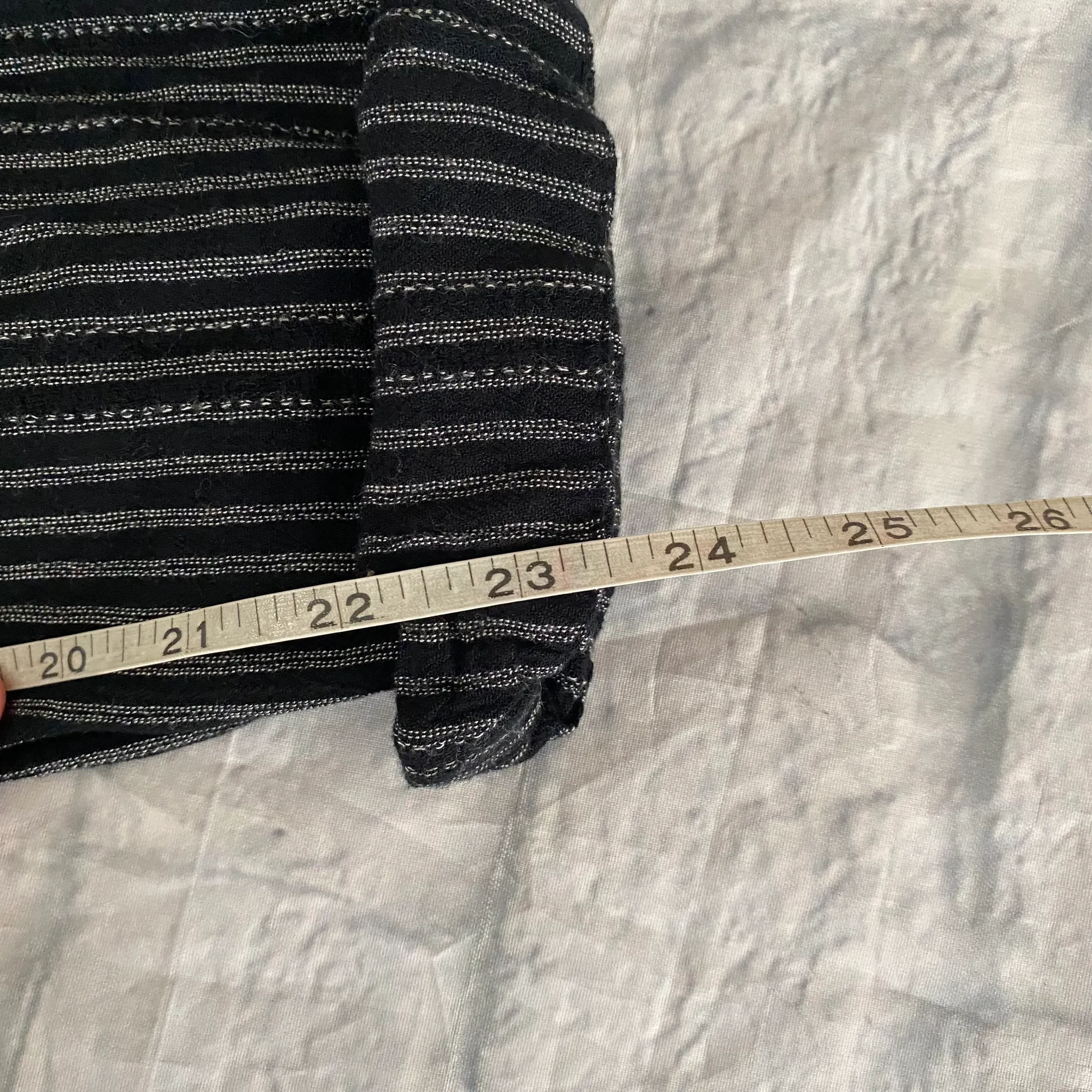 women S high waist stripe cuffed pants w/tie belt - Image 8