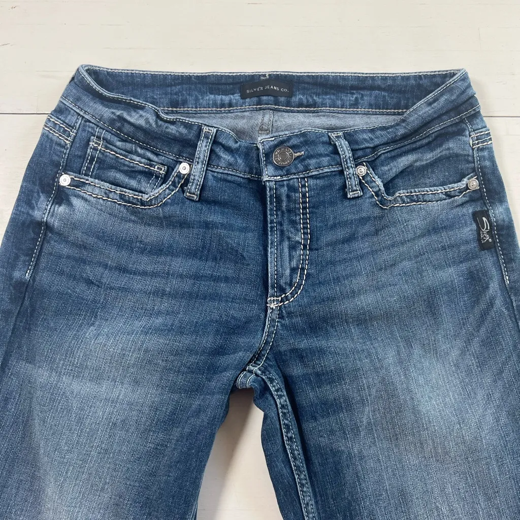 Silver Jeans Suki Slim‎ Boot Size 29 Thick Stitch Western Stretch - Image 4