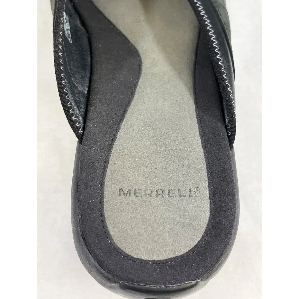 Merrell Womens Grey Leather Slide Sandals Size 8 SKU 6598 - Image 7