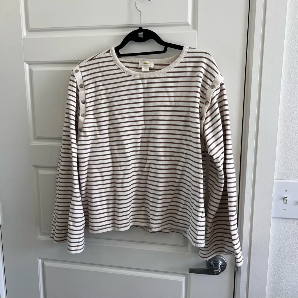 Maeve Anthropologie Stripped Sweater Top - Image 2
