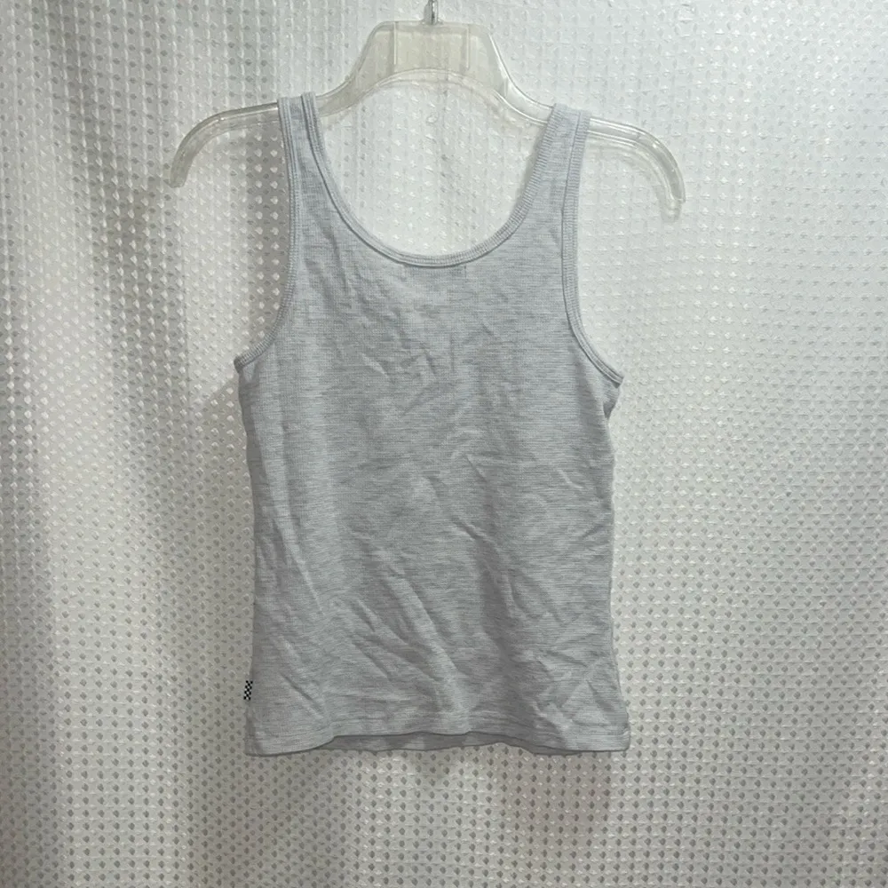 Vans Womens Tank-Top Small S Gray Graphic Logo WaffleCamisa - Image 4
