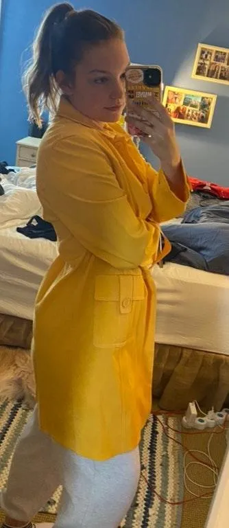 Nine West Yellow Rain Jacket - Image 4