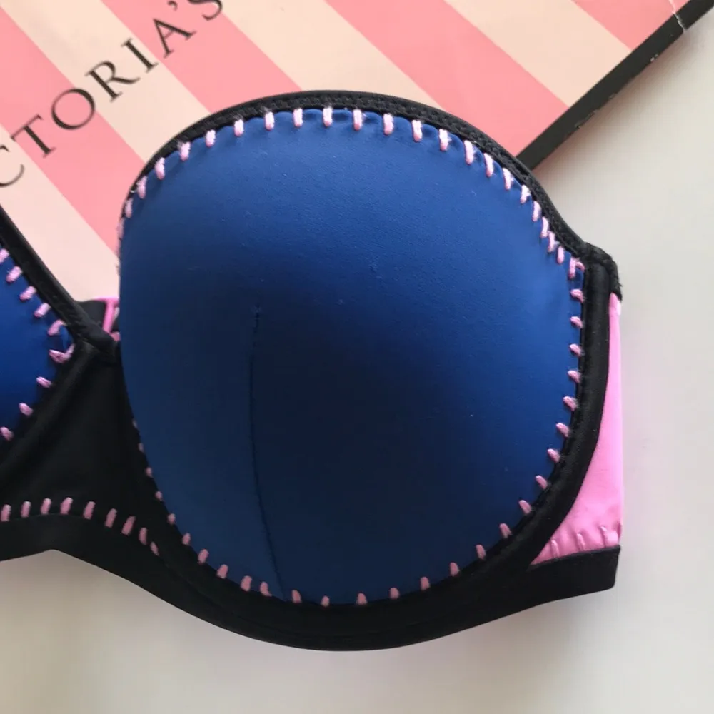 Victoria’s Secret crochet blue bikini swim TOP - Image 3