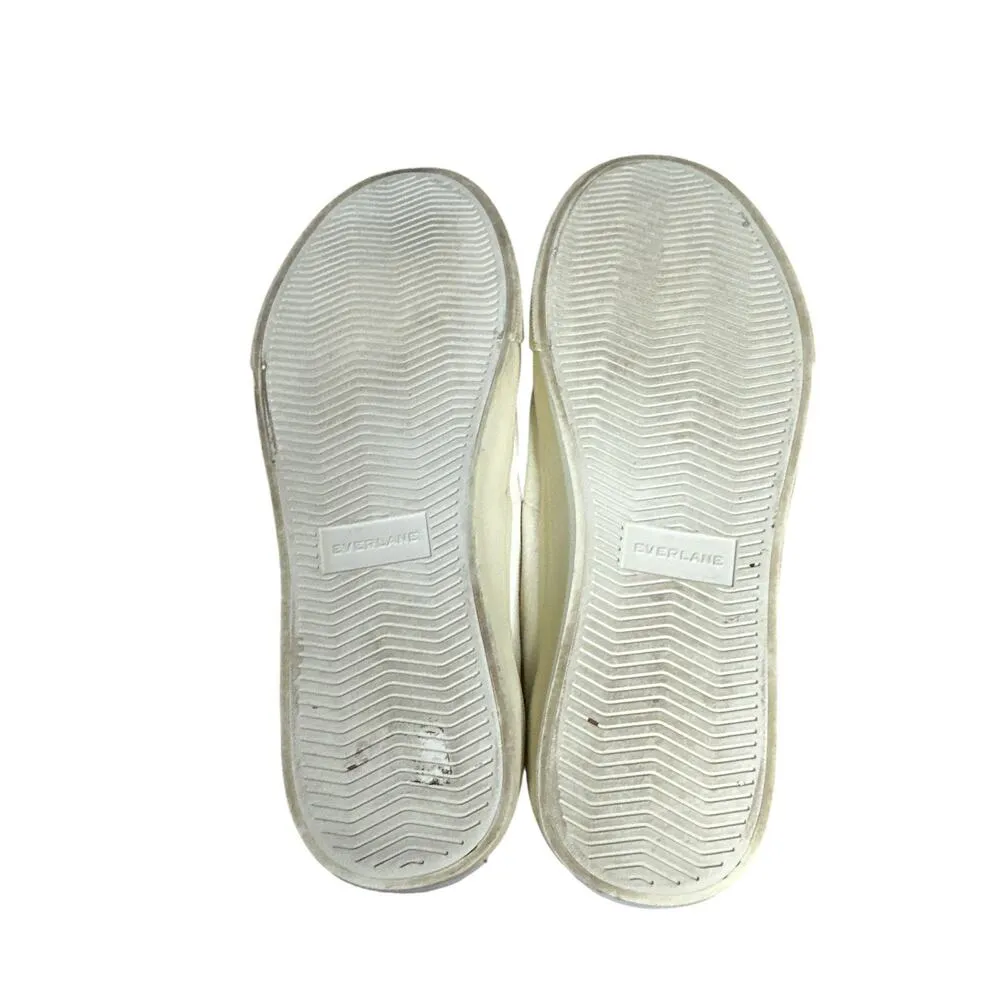Everlane White Canvas Forever High Tops Lace Up Sneakers Size Women’s 8 Men's 6 - Image 4