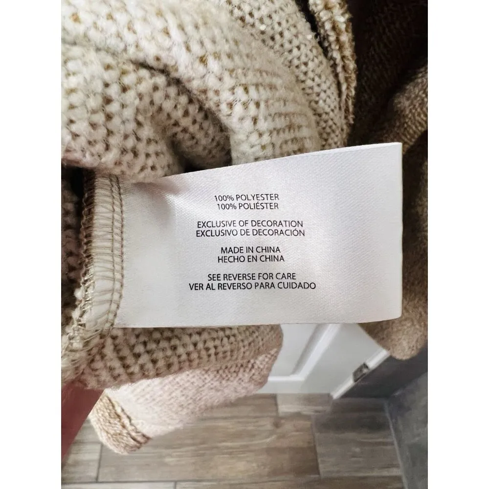 Eddie Bauer Women's Quarter Button Up Pullover Sweater Pumice Size XL NWT - Image 7