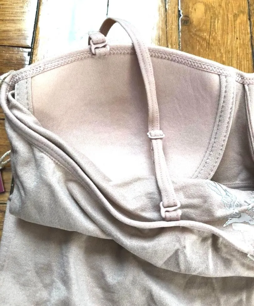 Nude Braless Tank Top Tan - Image 3