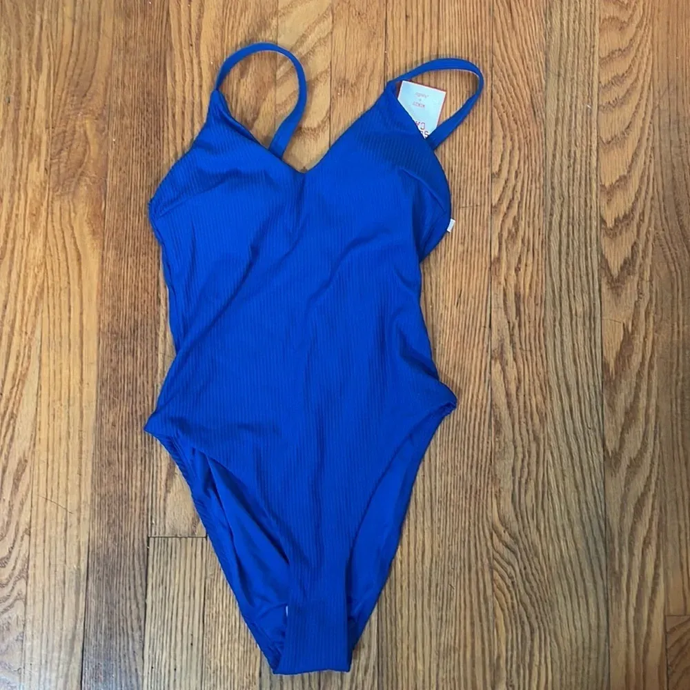 Andie The Marco One Piece LT Rib Swimsuit Mazarine Size S Tall‎ NWT - Image 3