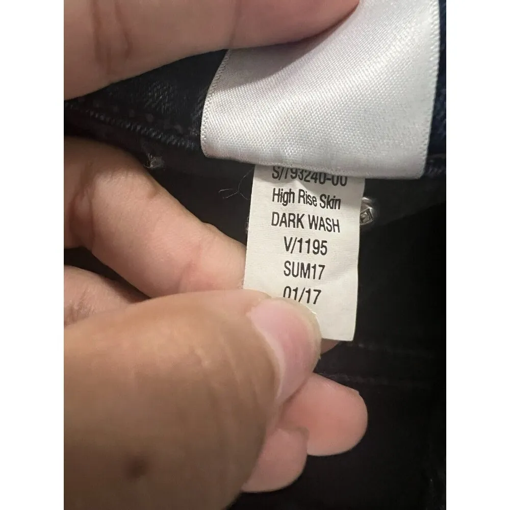 Banana Republic Denim High Waist Skinny Ankle Jeans Women's 29 Regular Dark Blue - Image 9