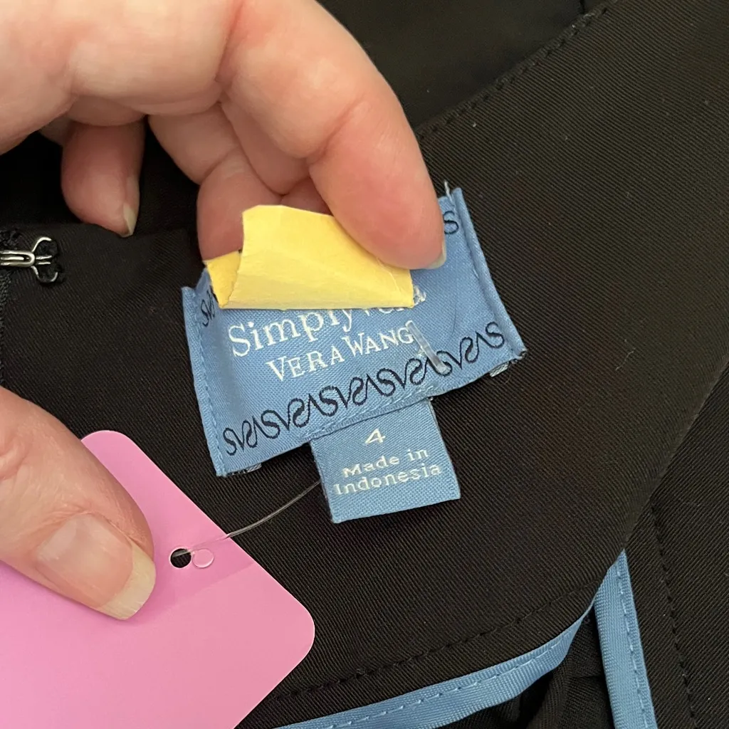 Vera Wang Elegant Black Pleated Skirt Size 4 - Image 12