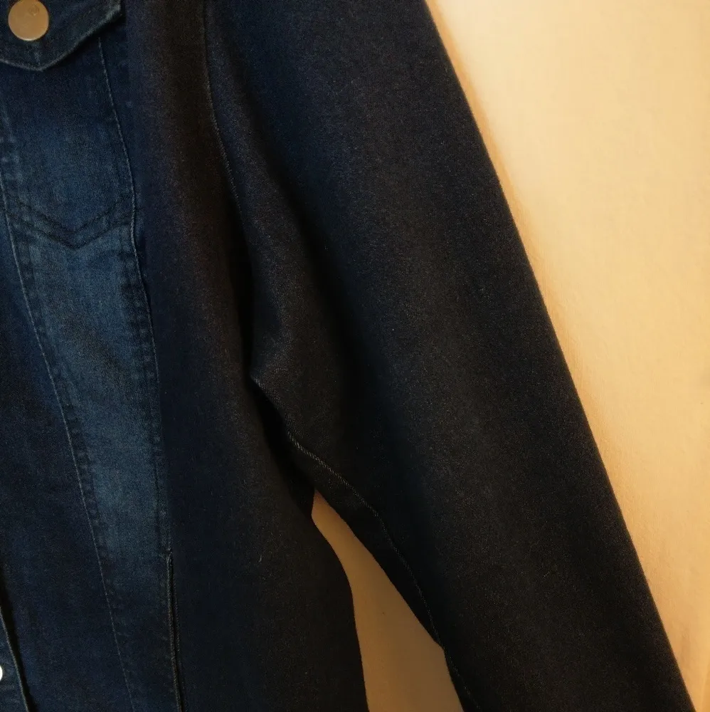 Avenue  denim dark wash long sleeve jacket - Image 7