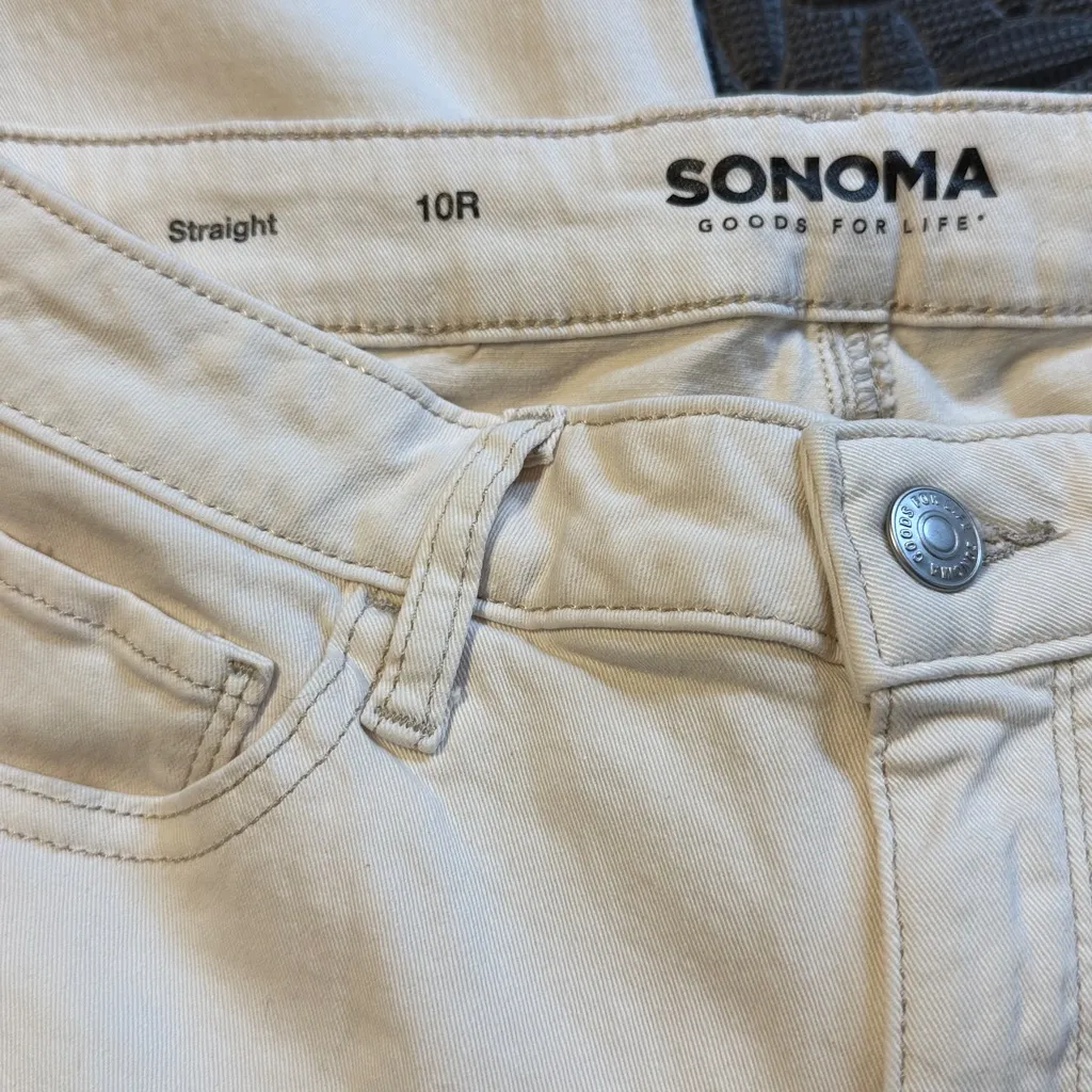 Sonoma Off-White Straight-Leg Jeans NWT - Image 2