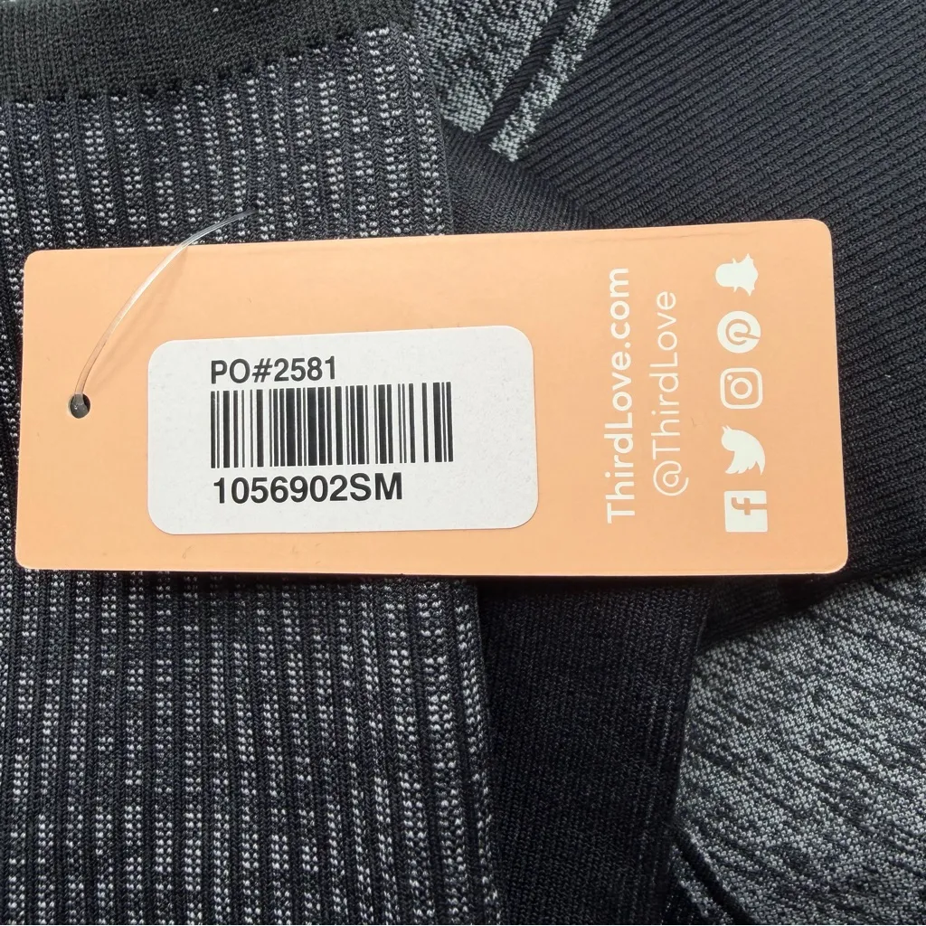 Thirdlove Flex Seamless Compression Leggings size S black grey colorblock NWT - Image 8