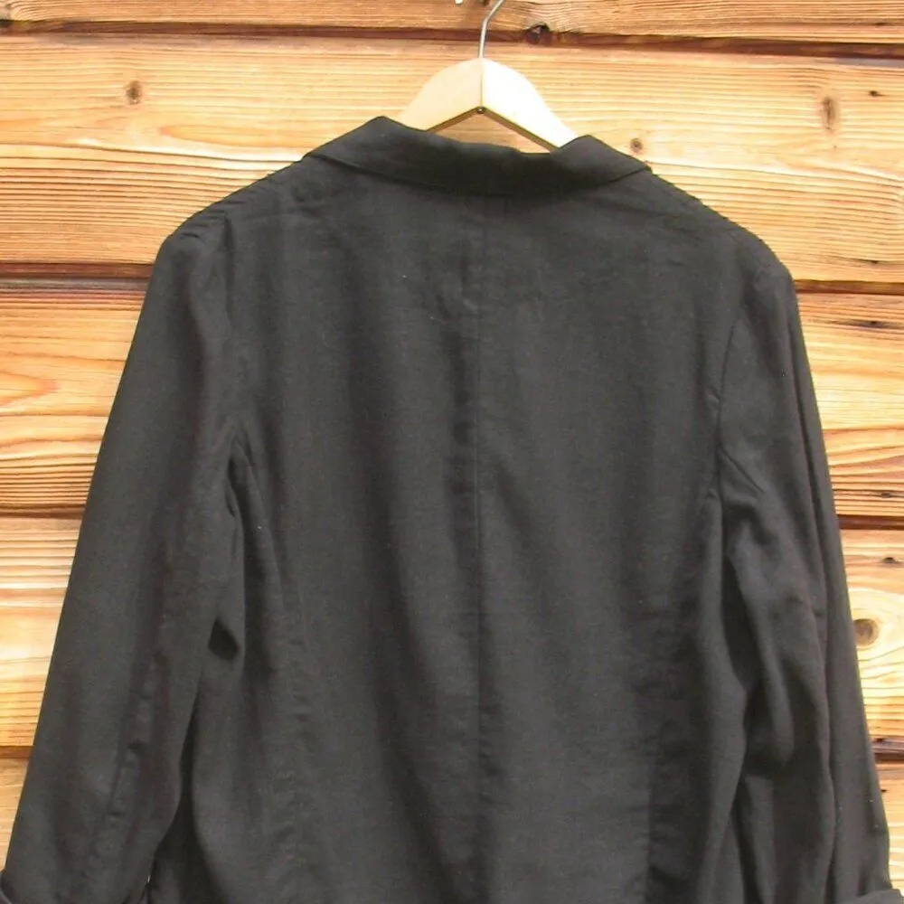Cleobella Black Linen Blend Oversize Blazer Jacket - Image 6
