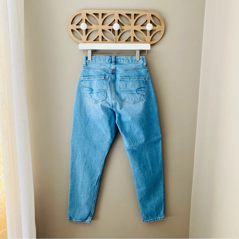 American Eagle Outfitters Mom Jean Blue Sz 00 Short - Image 5