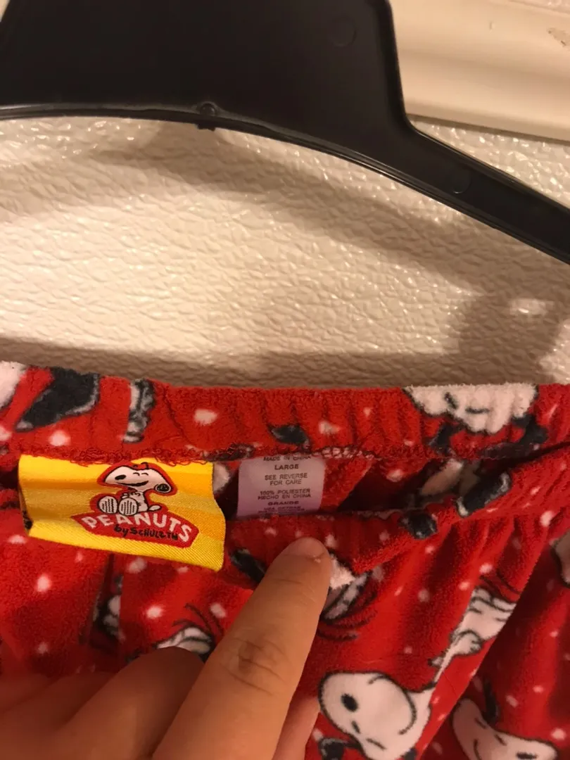 Peanuts Snoopy Pajama Pants Size L - Image 3