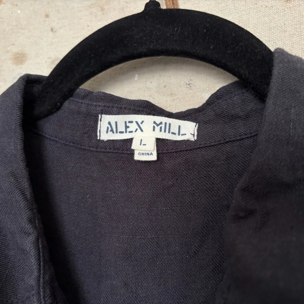 Alex Mill Utility Easy Shirtdress in Dark Navy Blue Size L - Image 4